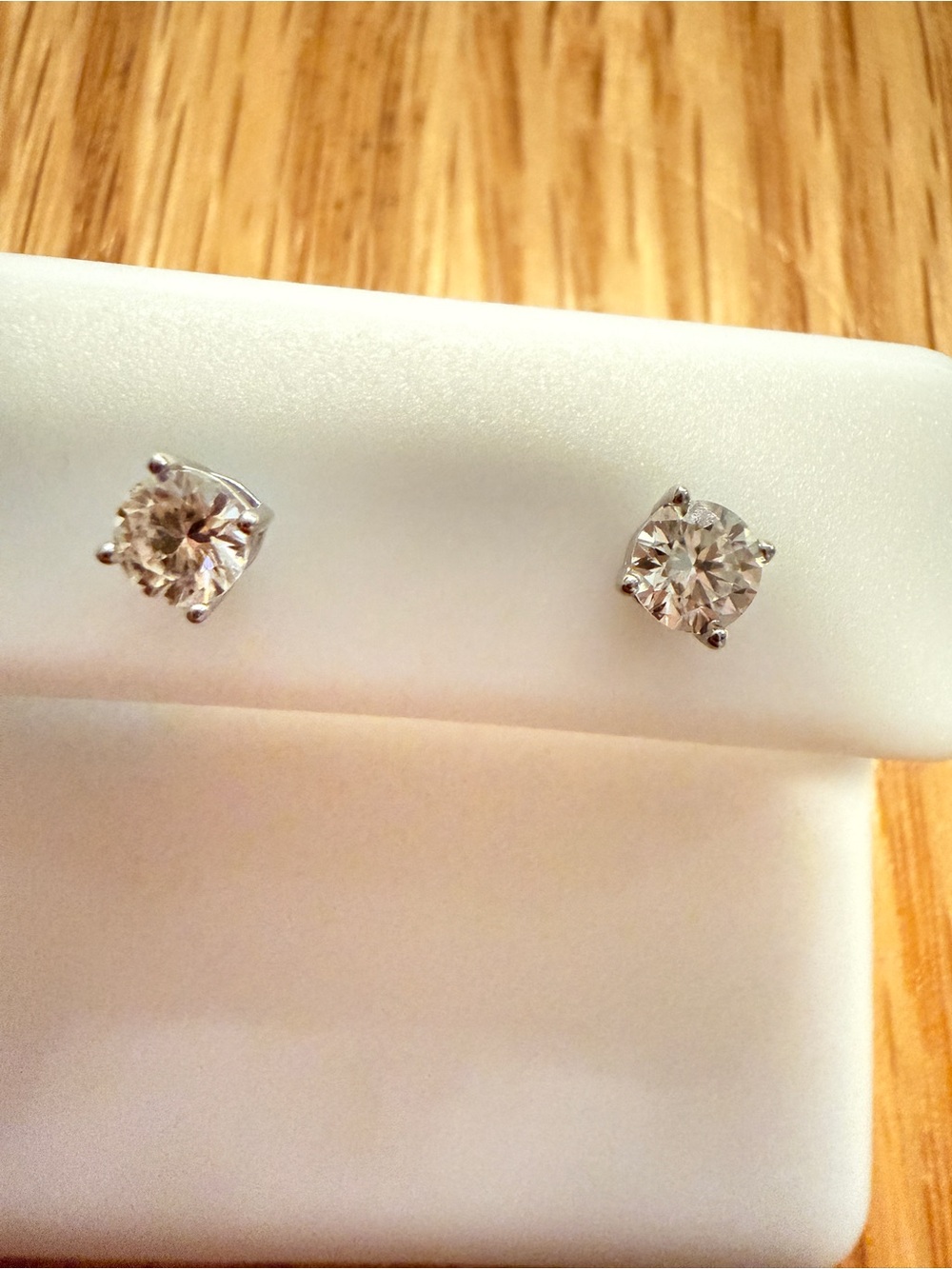925 Sterling Silver Moissanite Stud Earrings 0.44 CTW VVS D Color